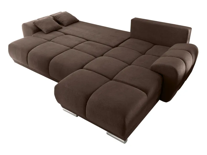 BRW Универсальный угловой диван Noti со спальной функцией и ящиком для хранения велюр коричневый NA-NOTI-LX.3DL.URC-G2_BD5554 фото №3