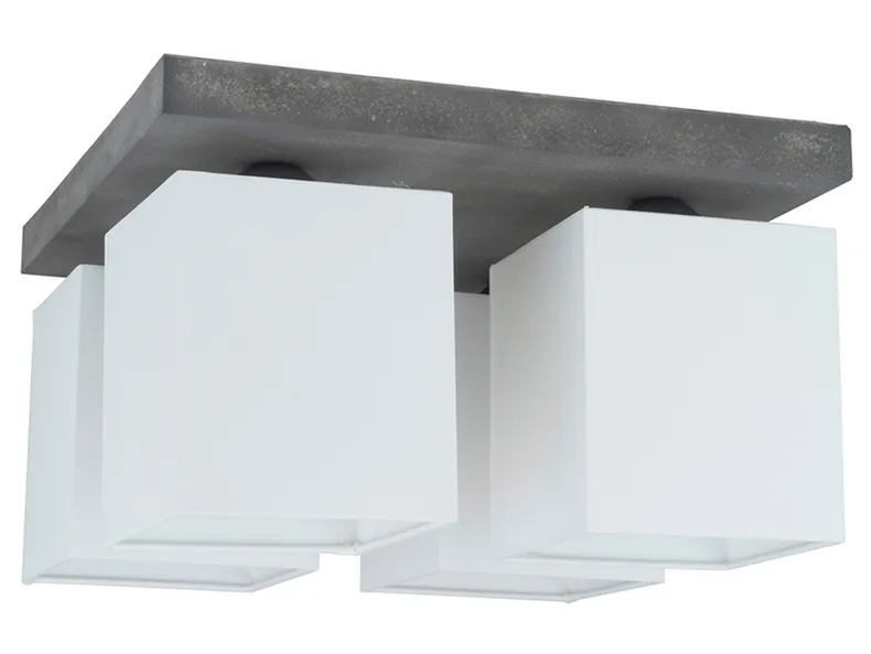 BRW Чудовий 4-точковий бетонний стельовий світильник біло-сірого кольору 073922 фото №1
