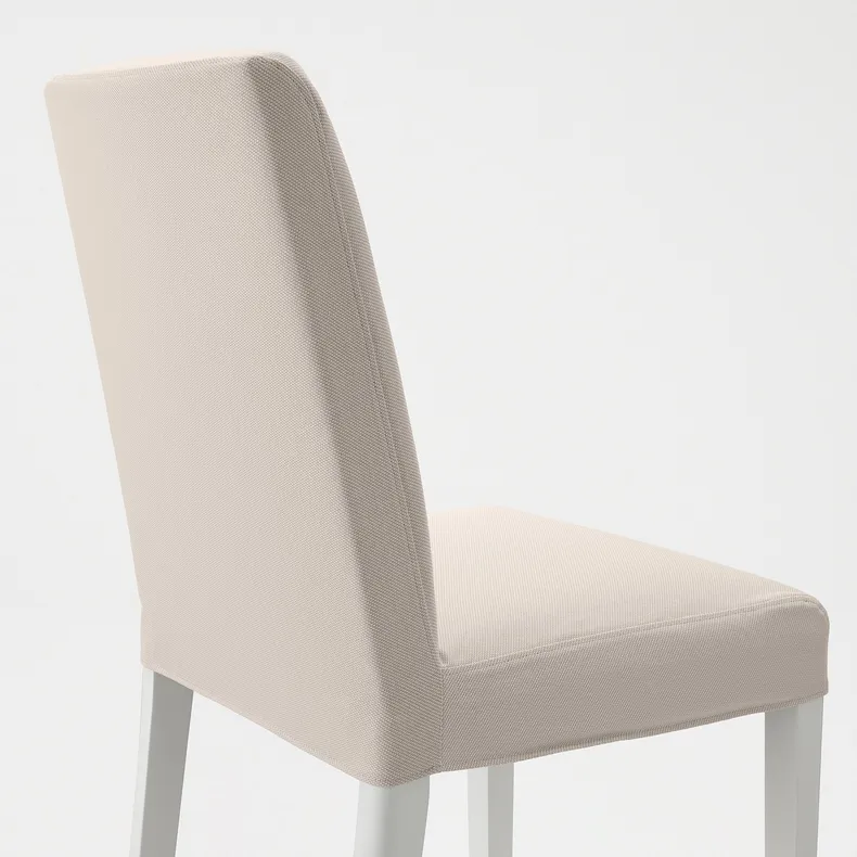 IKEA BERGMUND БЕРГМУНД, стілець, білий / ХАЛЛАРП бежевий 393.880.76 фото №4