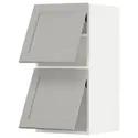 IKEA METOD МЕТОД, навесной шкаф / 2 дверцы, горизонтал, белый / светло-серый, 40x80 см 293.930.40 фото thumb №1