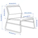 IKEA LINNEBÄCK ЛИННЕБЭКК, кресло, Виссл темно-серый 404.654.41 фото thumb №7