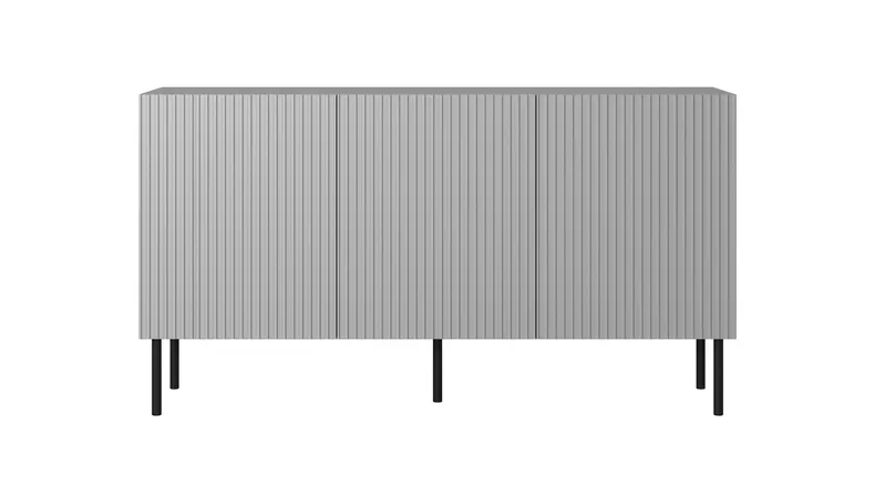 Комод HALMAR ASENSIO KM-1 150x42 см, світлий сірий, ніжки : чорний фото №7