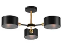 BRW Трехпозиционный металлический потолочный светильник Celtic в черно-золотом цвете 087178 фото thumb №1