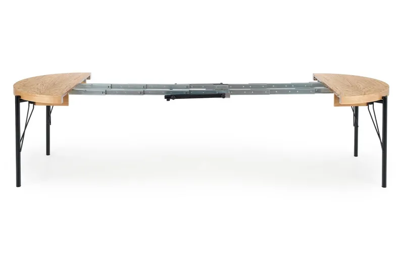 Розкладний стіл HALMAR INFERNO 100-300х100 см, натуральний дуб - чорний фото №13