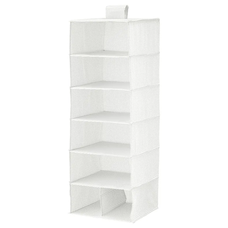 IKEA STUK СТУК, модуль для зберіг із 7 відділеннями, білий/сірий, 30x30x90 см 703.708.56 фото №1