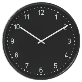 IKEA BONDIS БОНДІС, настінний годинник, низьковольтний/чорний, 38 см 105.430.92 фото