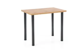 Кухонний стіл HALMAR MODEX 2 90x60 см, колір стільниці - дуб вотан, ніжки - чорний фото