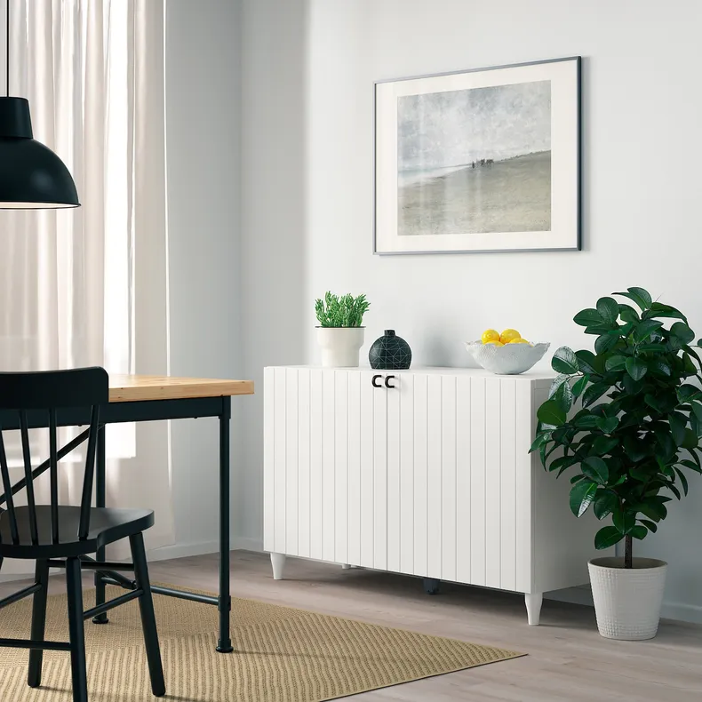 IKEA BESTÅ БЕСТО, комбинация для хранения с дверцами, белый / Суттервикен / Каббарп белый, 120x42x74 см 293.848.75 фото №5