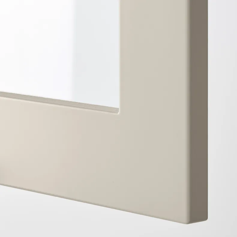 IKEA METOD МЕТОД / MAXIMERA МАКСІМЕРА, навісна шафазі скляними двер / 2 шухл, білий / стенсундський бежевий, 40x100 см 094.624.40 фото №2