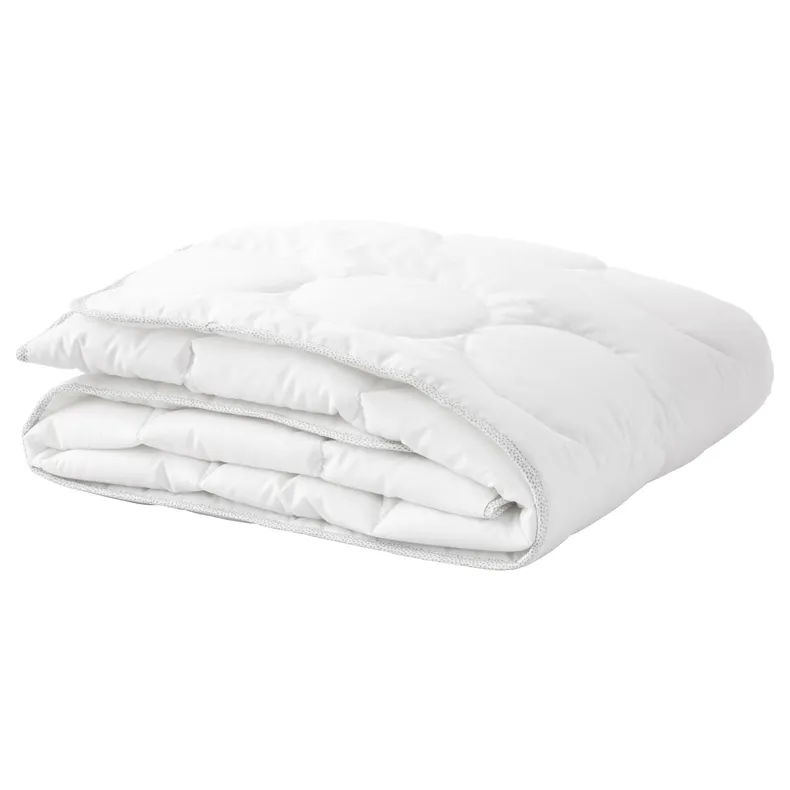IKEA LENAST ЛЕНАСТ, ковдра д / дитячого ліжка, білий / сірий, 110x125 см 703.730.58 фото №1
