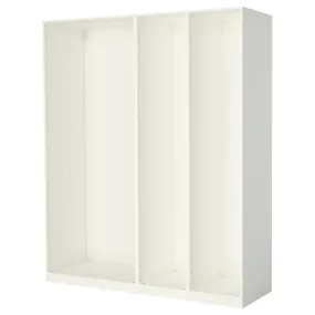 IKEA PAX ПАКС, 3 каркаси гардероба, білий, 200x58x236 см 598.953.18 фото
