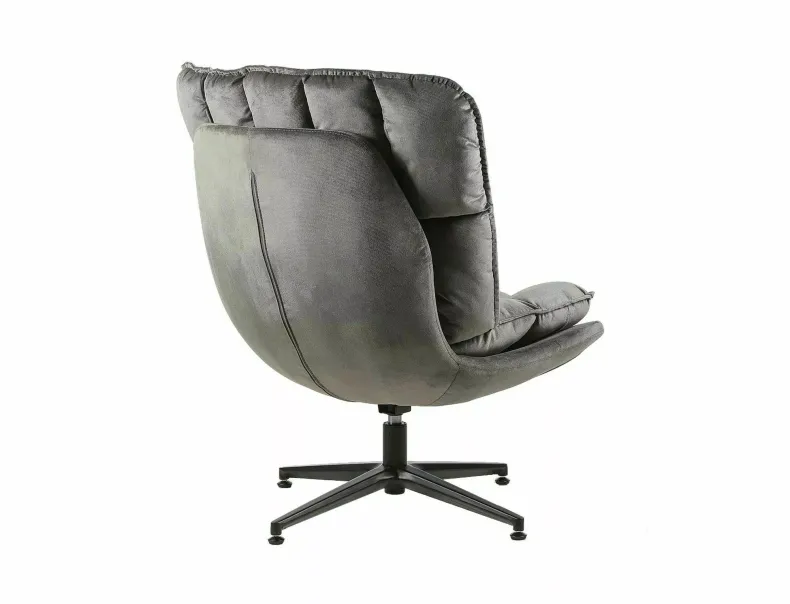 Кресло мягкое поворотное SIGNAL VESTA Velvet, бархат: серый фото №5