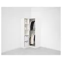 IKEA PAX ПАКС / FARDAL/ÅHEIM, кутовий гардероб, білий глянець/дзеркало, 110/88x201 см 793.361.51 фото thumb №2
