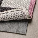 IKEA KLASSRUM КЛАССРУМ, килим, пласке плетіння, білий / чорний, 60x120 см 905.670.60 фото thumb №3