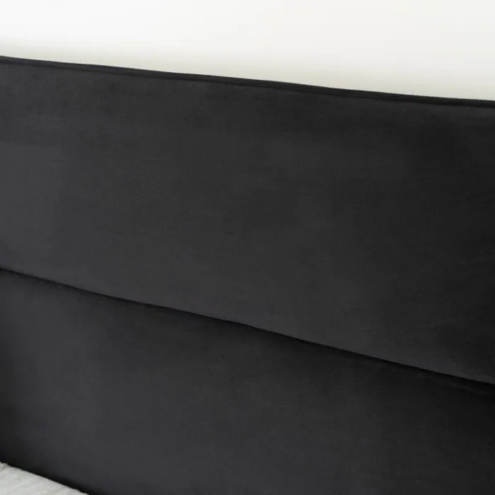 Кровать MEBEL ELITE 160x200 BOND Velour Bed Black фото №6