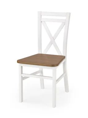 Кухонний стілець HALMAR DARIUSZ 2 білий/вільха фото