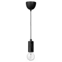 IKEA MARKFROST МАРКФРОСТ / LUNNOM ЛУННОМ, підвісний світильник із лампою, чорний мармур / прозора сфера 794.944.47 фото thumb №1