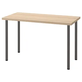 IKEA LAGKAPTEN ЛАГКАПТЕН / ADILS АДИЛЬС, письменный стол, Дуб, окрашенный в белый / темно-серый цвет, 120x60 см 994.168.87 фото