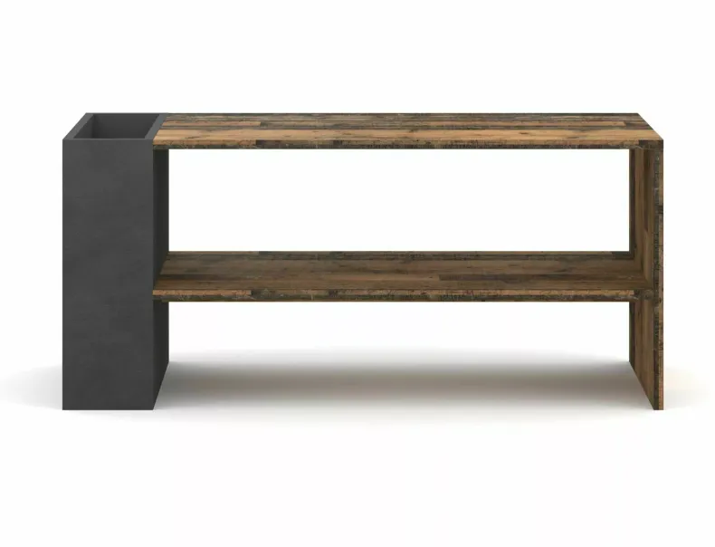 Журнальний столик SIGNAL Almond 100x55 см, старе дерево/темно-сірий фото №3