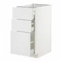 IKEA METOD МЕТОД / MAXIMERA МАКСИМЕРА, напольный шкаф с 3 ящиками, белый / Стенсунд белый, 40x60 см 494.094.98 фото