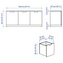 IKEA NORDLI НОРДЛИ, комод с 3 ящиками, белый, 120x54 см 692.765.67 фото thumb №4