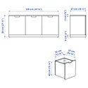 IKEA NORDLI НОРДЛІ, комод із 3 шухлядами, білий, 120x54 см 692.765.67 фото thumb №4