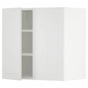 IKEA METOD МЕТОД, навісна шафа з полицями / 2 дверцят, білий / стенсундський білий, 60x60 см 194.695.87 фото