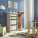 IKEA TROFAST, стеллаж для мусорных контейнеров, Светлая сосна, окрашенная в белый/белый цвет, 44x30x91 см 795.752.12 фото thumb №2