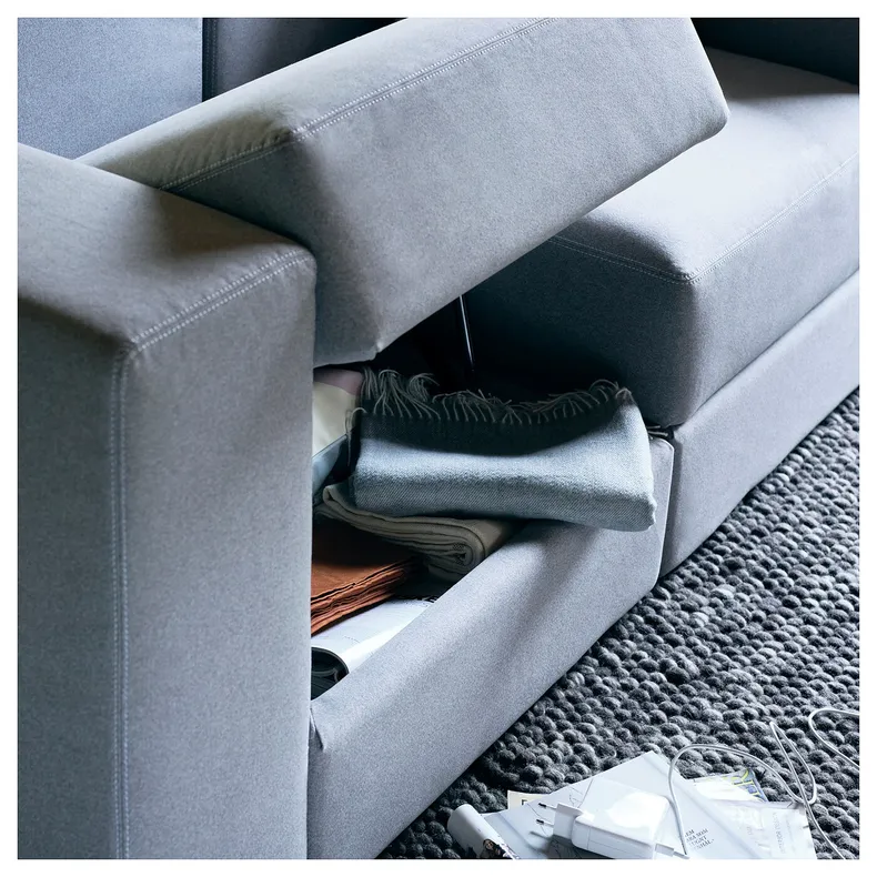 IKEA JÄTTEBO ЄТТЕБУ, 2-місний модульний диван, з узголів'ям / ТОНЕРУД сірий 195.104.12 фото №3