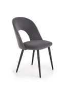 Кухонний стілець HALMAR K384 сірий/чорний (1шт=4шт) фото thumb №1