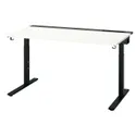 IKEA MITTZON МИТТЗОН, письменный стол, белый / черный, 140x80 см 995.281.11 фото thumb №1