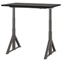 IKEA IDÅSEN ІДОСЕН, стіл регульований, чорний/темно-сірий, 120x70 см 192.809.39 фото thumb №1