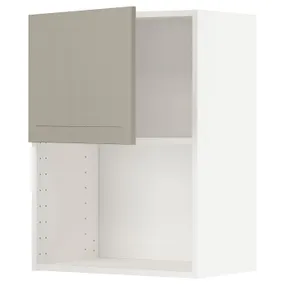 IKEA METOD МЕТОД, шафа навісна для мікрохвильової печ, білий / стенсундський бежевий, 60x80 см 394.601.09 фото