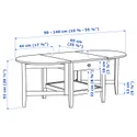 IKEA ARKELSTORP АРКЕЛЬСТОРП, журнальный стол, черный, 65x140x52 см 302.608.07 фото thumb №7