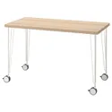 IKEA LAGKAPTEN ЛАГКАПТЕН / KRILLE КРІЛЛЕ, письмовий стіл, під білений дуб / білий, 120x60 см 194.169.09 фото thumb №1