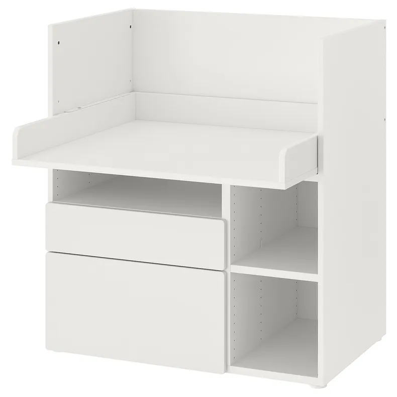 IKEA SMÅSTAD СМОСТАД, письменный стол, белый с 2 выдвижными ящиками, 90x79x100 см 493.922.47 фото №1