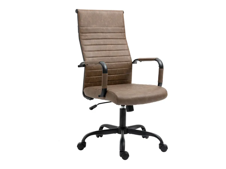 BRW Офисное кресло Vital из экокожи коричневого цвета OBR-VITAL_BRAZ фото №1