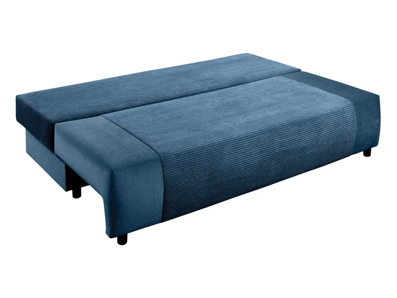 BRW Тримісний диван-ліжко Gapi з ящиком для зберігання велюровий вельветовий синій SO3-GAPI-LX_3DL-G2_BD5E04 фото №3