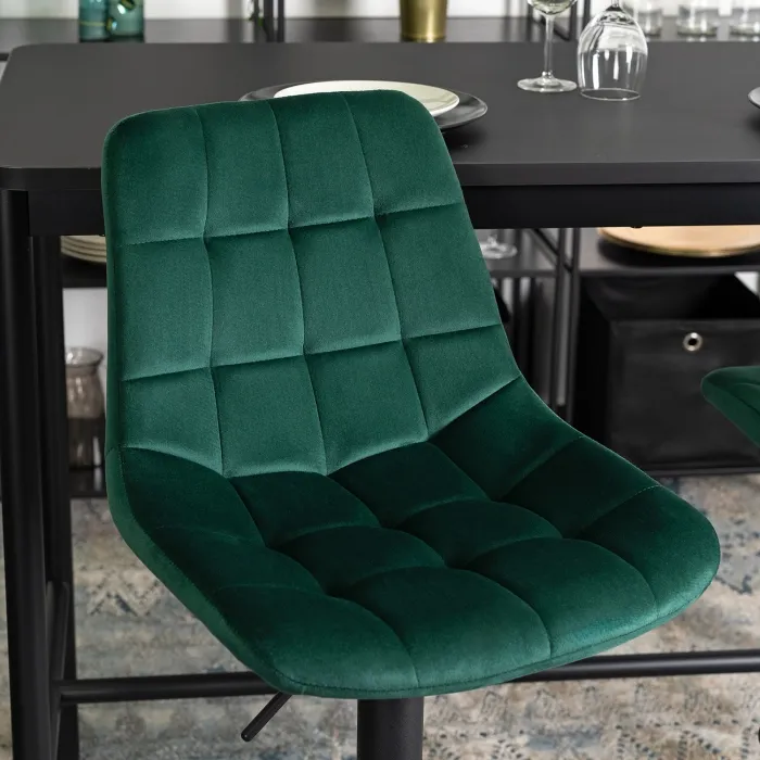 Барный стул бархатный MEBEL ELITE ARCOS 2 Velvet, зеленый фото №3