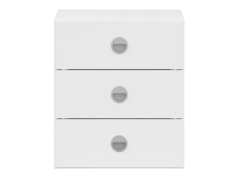 BRW Шкаф-пьедестал Time 43 см с 3 ящиками белый, белый KOM3S/43-BI фото №2