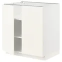 IKEA METOD МЕТОД, напольный шкаф с полками / 2дверцами, белый / Вальстена белый, 80x60 см 495.071.25 фото thumb №1