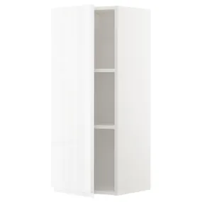 IKEA METOD МЕТОД, навесной шкаф с полками, белый / Воксторп глянцевый / белый, 40x100 см 194.562.50 фото