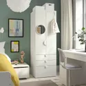 IKEA SMÅSTAD СМОСТАД / PLATSA ПЛАТСА, гардероб, белый с 3 ящиками, 60x57x181 см 894.283.10 фото thumb №3