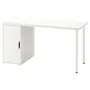 IKEA LAGKAPTEN ЛАГКАПТЕН / ALEX АЛЕКС, письменный стол, белый, 140x60 см 095.215.95 фото