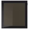 IKEA GLASSVIK ГЛАССВИК, стеклянная дверь, черный / дымчатое стекло, 60x64 см 902.916.60 фото thumb №1