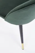Кухонний стілець HALMAR K315, ніжки - чорний / золотий, оббивка - зелений фото thumb №7