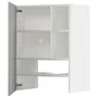 IKEA METOD МЕТОД, навесной шкаф д / вытяжки / полка / дверь, белый / светло-серый, 60x80 см 495.387.92 фото