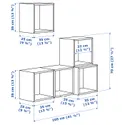 IKEA EKET ЕКЕТ, настінна комбінація шаф, темно-сірий, 105x35x120 см фото thumb №4