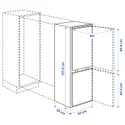 IKEA RÅKALL РОКАЛЛЬ, холодильник+морозильна камера, IKEA 500 інтегрована, 153/79 l 805.728.68 фото thumb №2