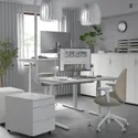IKEA MITTZON МІТТЗОН, стіл регульований, електричний білий, 120x80 см 995.275.69 фото thumb №4
